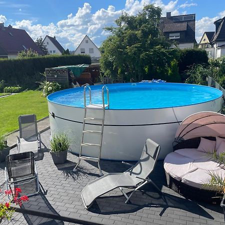 Kleine Gemuetliche Einliegerwohnung Mit Garten Und Pool Nordstemmen Bagian luar foto